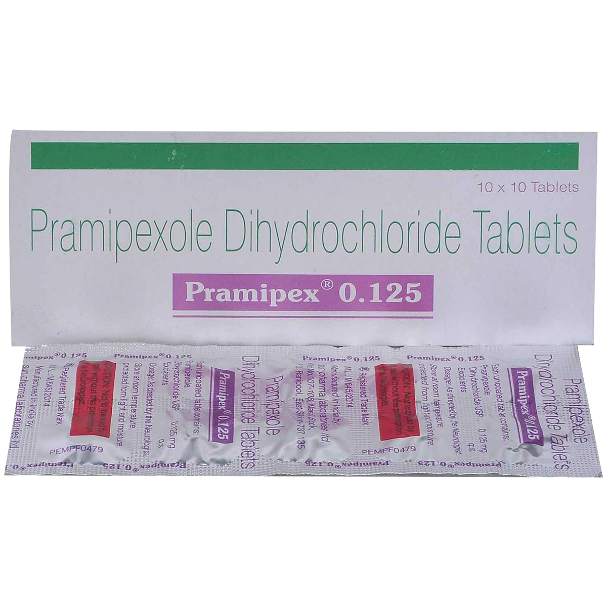 Pramipex 0.125 Tablet 10's, Pack of 10 TABLETS Pramipex 0.125 Tablet 10's, Pack of 10 TABLETS