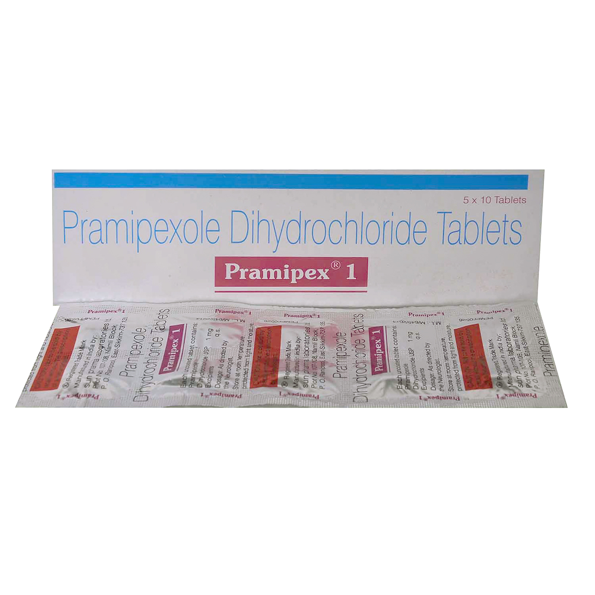 Pramipex 1 Tablet 10's, Pack of 10 TABLETS Pramipex 1 Tablet 10's, Pack of 10 TABLETS