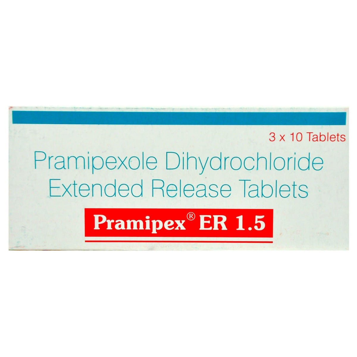 Pramipex ER 1.5 Tablet 10's, Pack of 10 TABLETS Pramipex ER 1.5 Tablet 10's, Pack of 10 TABLETS