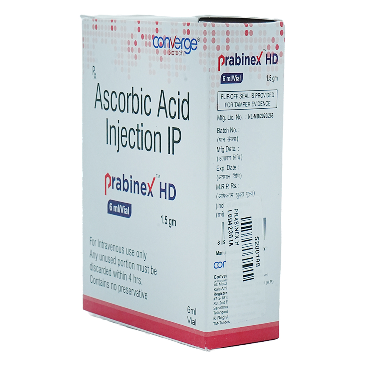 Prabinex HD 1.5 gm Injection 6 ml, Pack of 1 INJECTION Prabinex HD 1.5 gm Injection 6 ml, Pack of 1 INJECTION