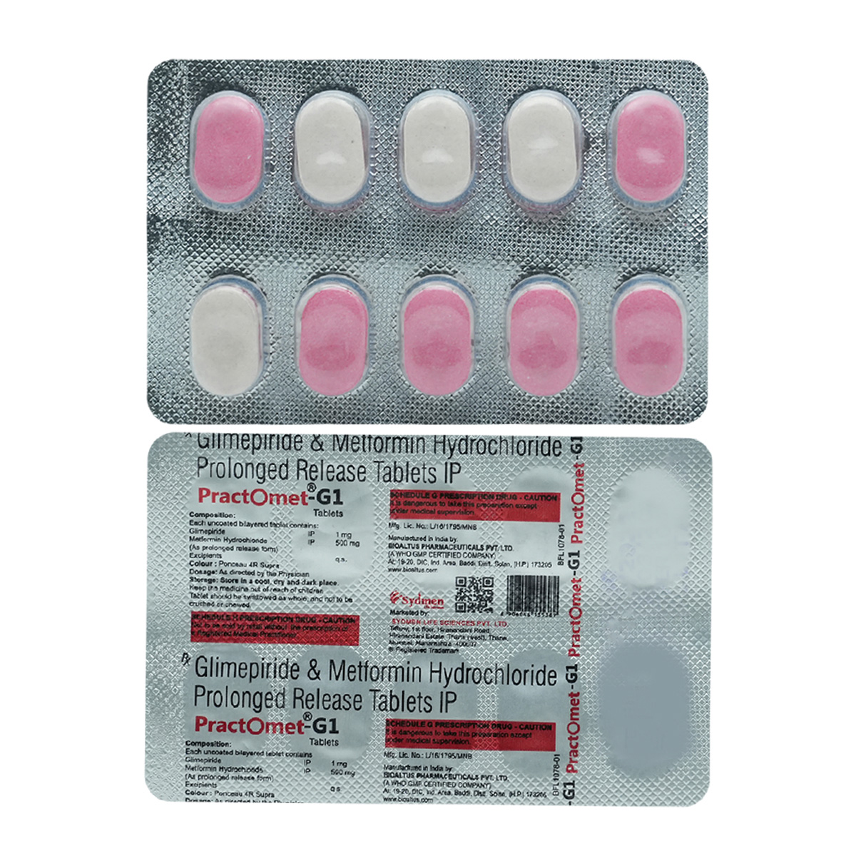 Practomet-G 1 Tablet 10's, Pack of 10 TABLETS Practomet-G 1 Tablet 10's, Pack of 10 TABLETS