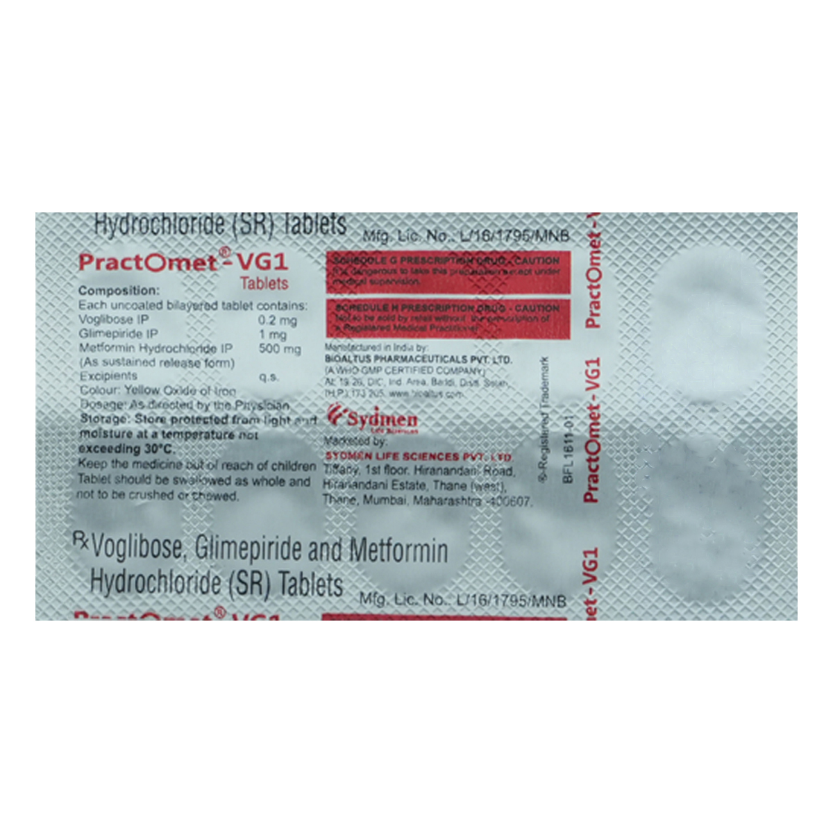 Practomet-VG1 Tablet 10's, Pack of 10 Practomet-VG1 Tablet 10's, Pack of 10