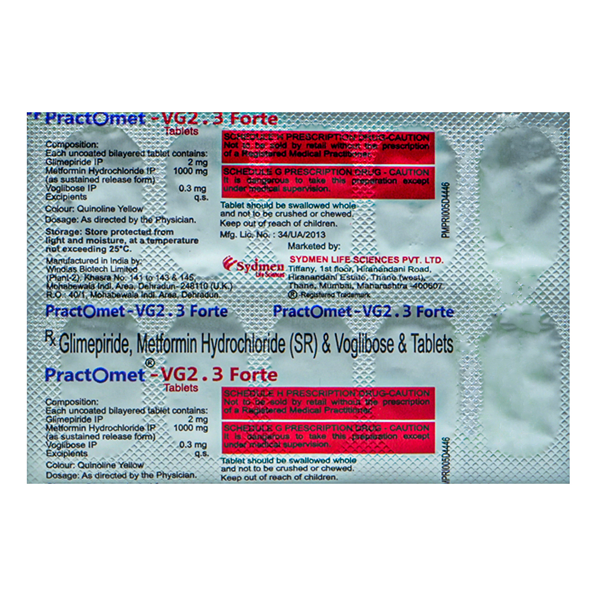 Practomet-VG 2.3 Forte Tablet 10's, Pack of 10 Practomet-VG 2.3 Forte Tablet 10's, Pack of 10