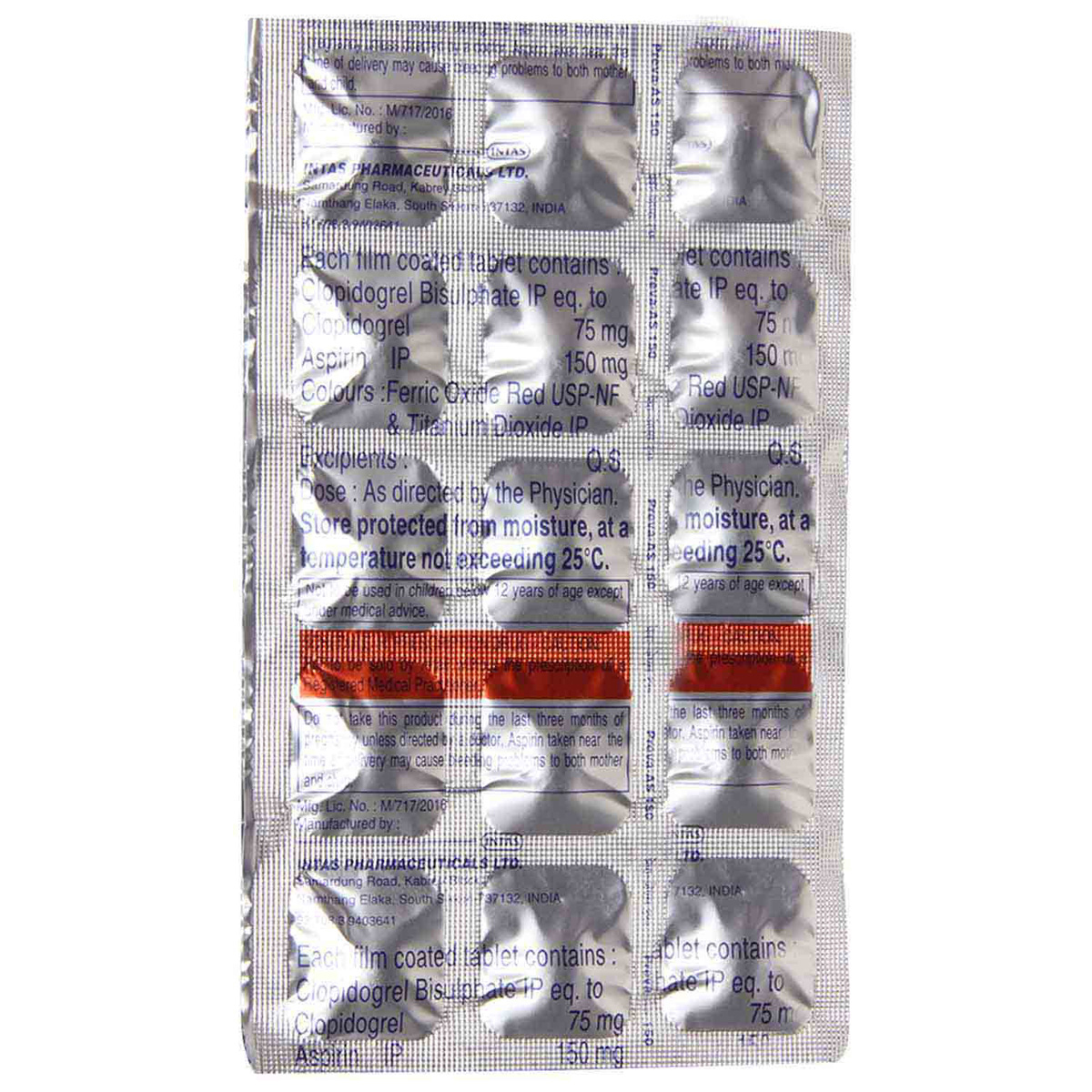 Preva AS 150 Tablet 15's, Pack of 15 TABLETS Preva AS 150 Tablet 15's, Pack of 15 TABLETS