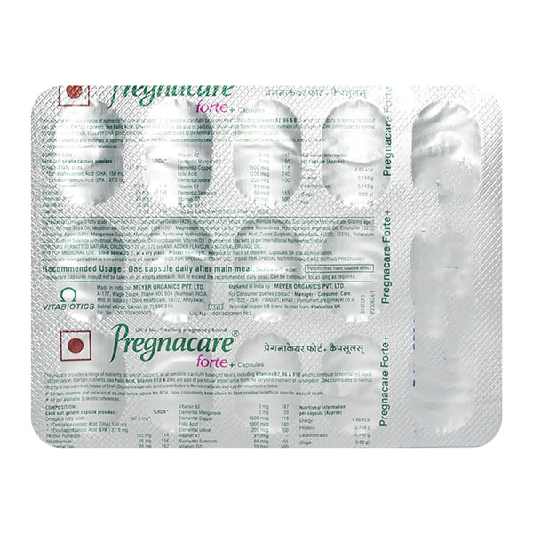 Pregnacare Forte Plus Capsule 15's, Pack of 15 Pregnacare Forte Plus Capsule 15's, Pack of 15
