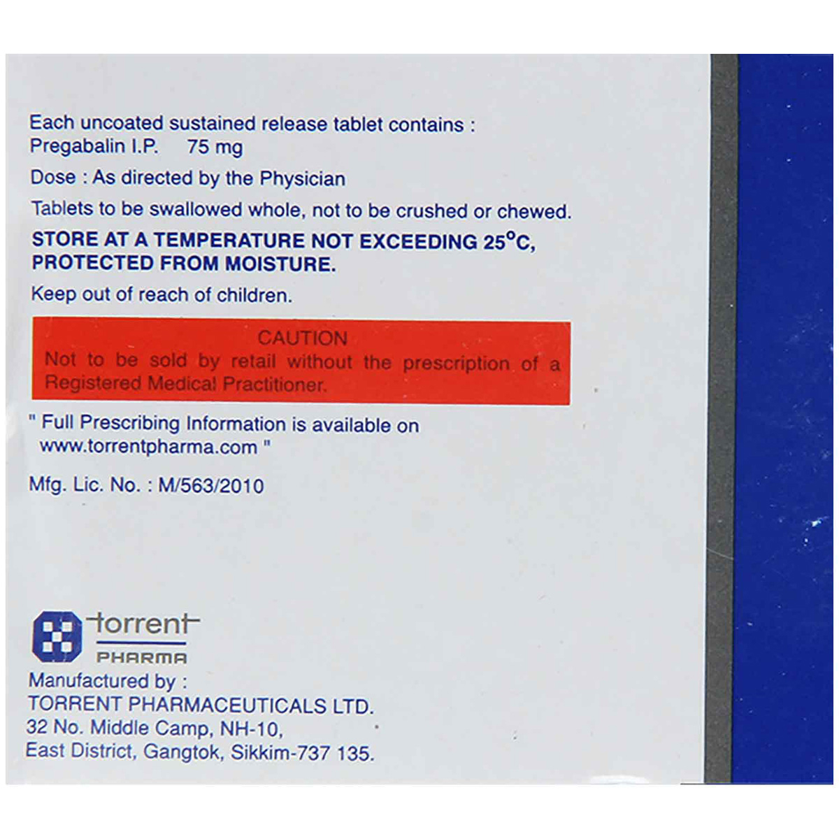 Pregeb OD 75 Tablet 10's, Pack of 10 TABLETS Pregeb OD 75 Tablet 10's, Pack of 10 TABLETS