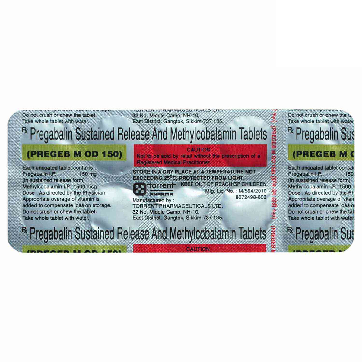 PREGEB M OD 150MG TABLET, Pack of 10 PREGEB M OD 150MG TABLET, Pack of 10