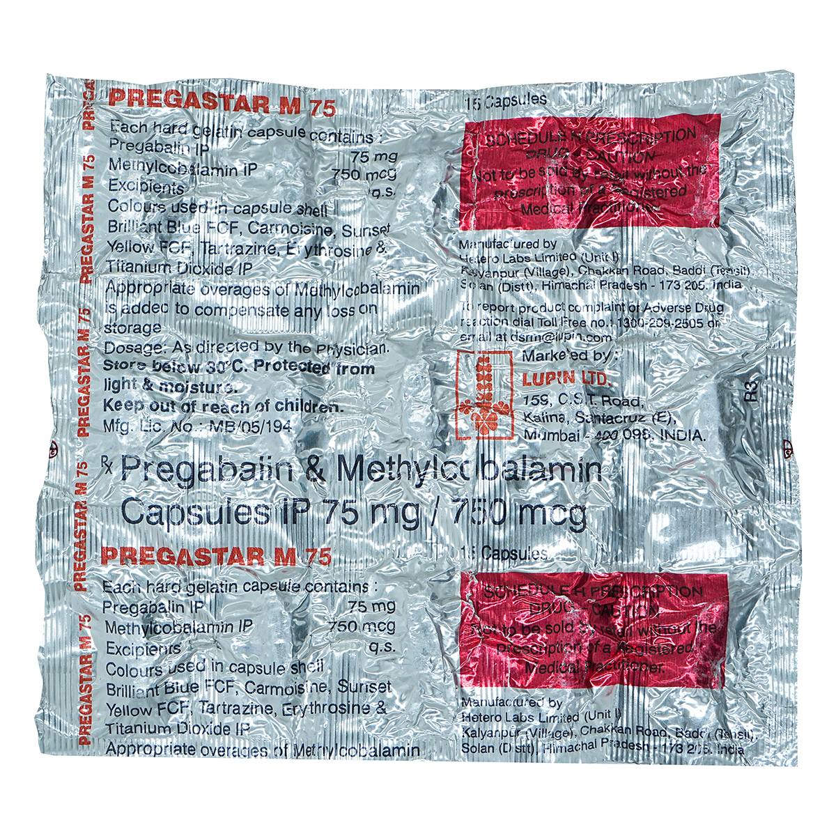 Pregastar M 75 Capsule 15's, Pack of 15 CAPSULES Pregastar M 75 Capsule 15's, Pack of 15 CAPSULES