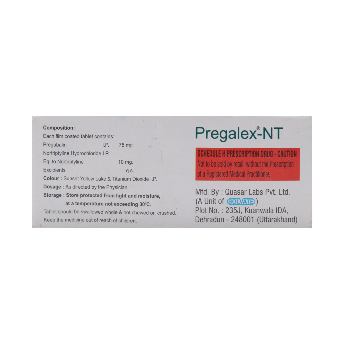 Pregalex-NT Tablet 10's, Pack of 10 TabletS Pregalex-NT Tablet 10's, Pack of 10 TabletS
