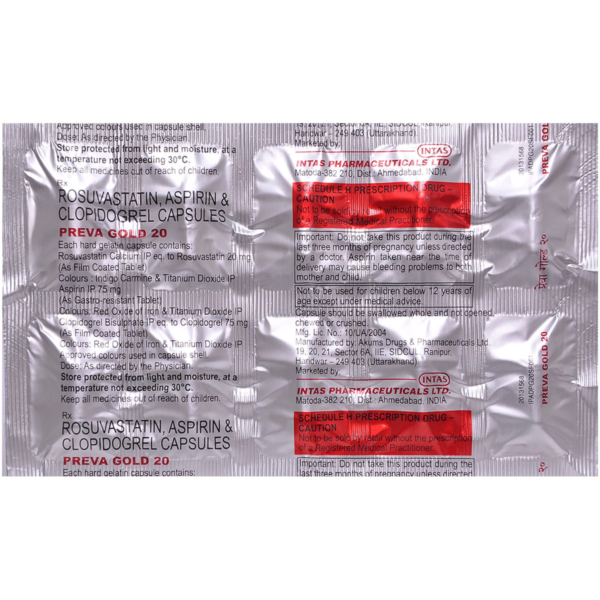 Preva Gold 20 Capsule 10's, Pack of 10 CAPSULES Preva Gold 20 Capsule 10's, Pack of 10 CAPSULES