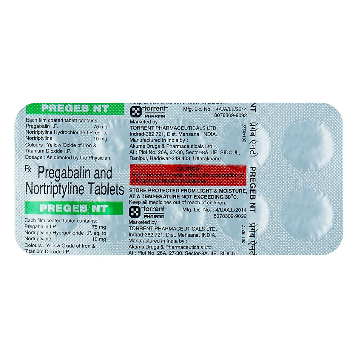 Pregeb NT 75 mg/10 mg Tablet 10's, Pack of 10 Pregeb NT 75 mg/10 mg Tablet 10's, Pack of 10