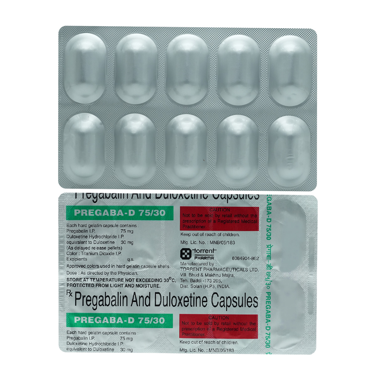 Pregaba-D 75/30 Capsule 10's, Pack of 10 Pregaba-D 75/30 Capsule 10's, Pack of 10