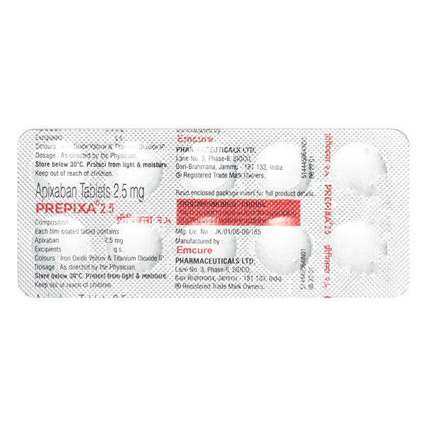 Prepixa 2.5 Tablet 10's, Pack of 10 TABLETS Prepixa 2.5 Tablet 10's, Pack of 10 TABLETS