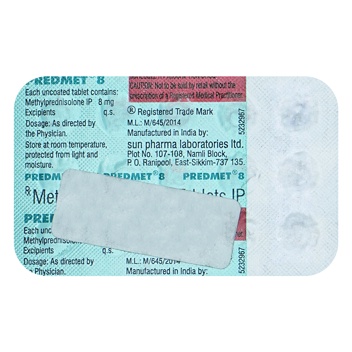 Predmet 8 mg Tablet 15's, Pack of 15 TabletS Predmet 8 mg Tablet 15's, Pack of 15 TabletS