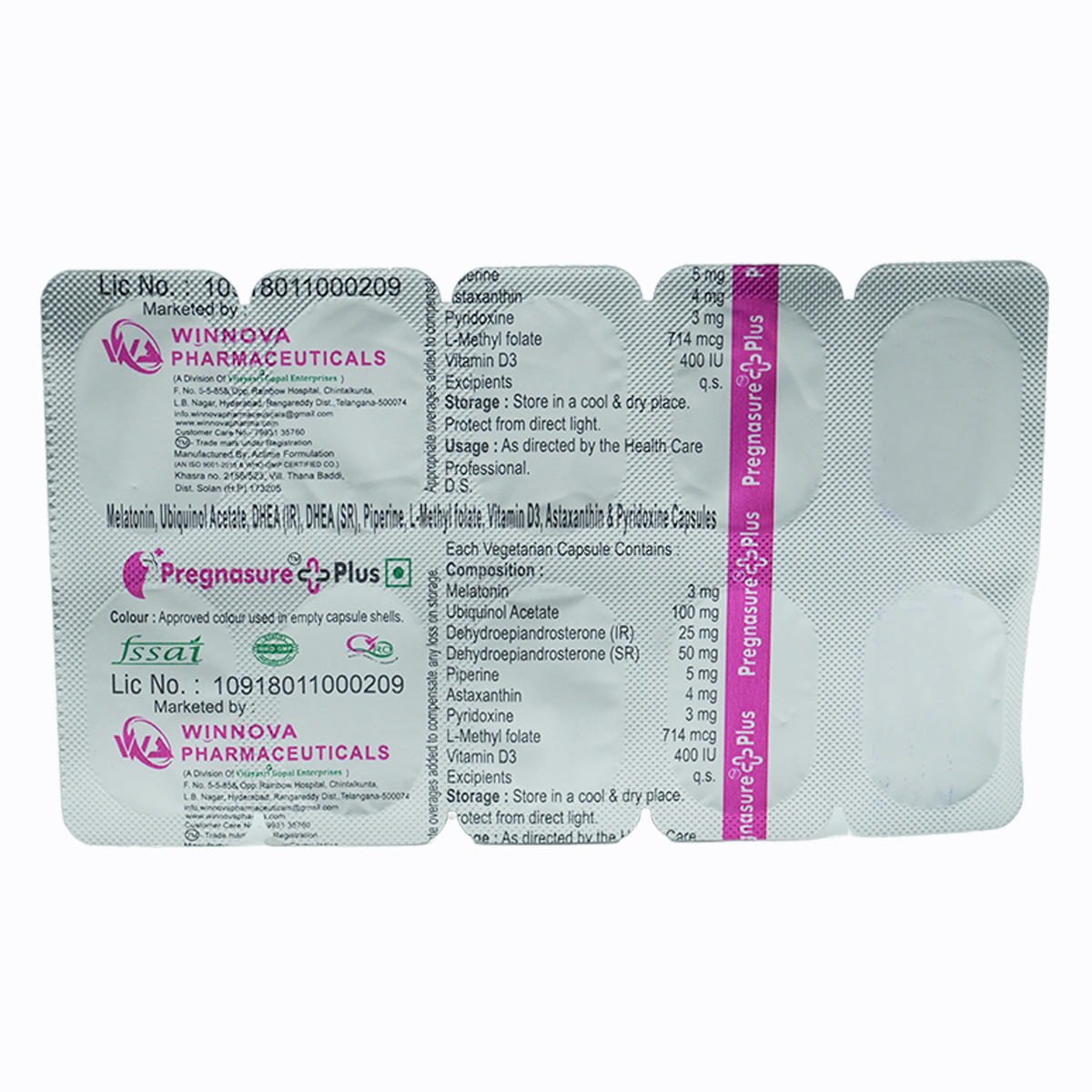 Pregnasure + Plus Veg Capsule 10's Pregnasure + Plus Veg Capsule 10's