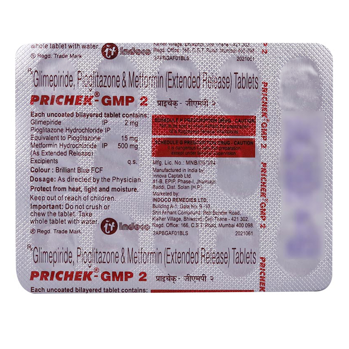 Prichek-GMP 2 Tablet 15's, Pack of 15 TabletS Prichek-GMP 2 Tablet 15's, Pack of 15 TabletS