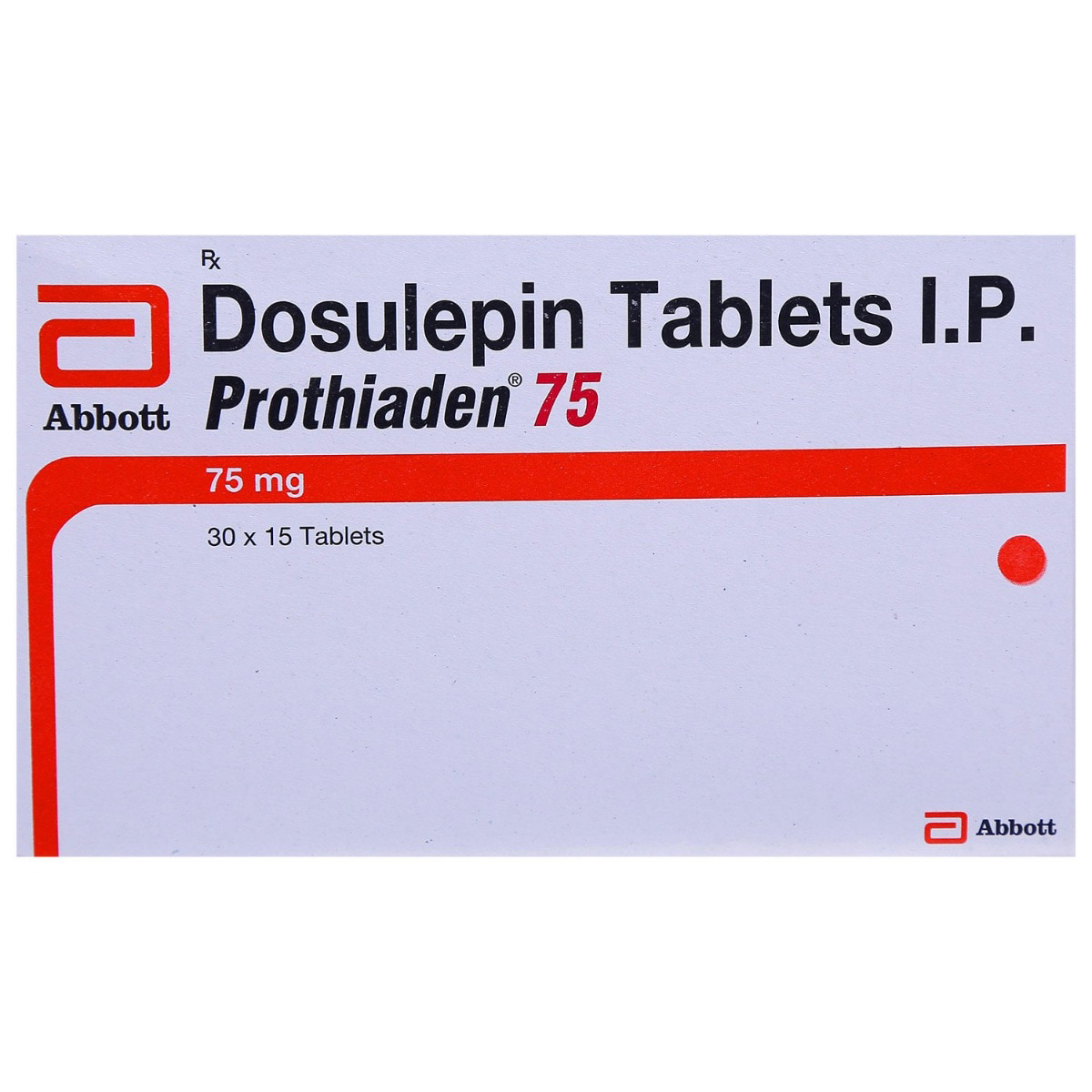 Prothiaden 75 mg Tablet 15's, Pack of 15 TABLETS Prothiaden 75 mg Tablet 15's, Pack of 15 TABLETS