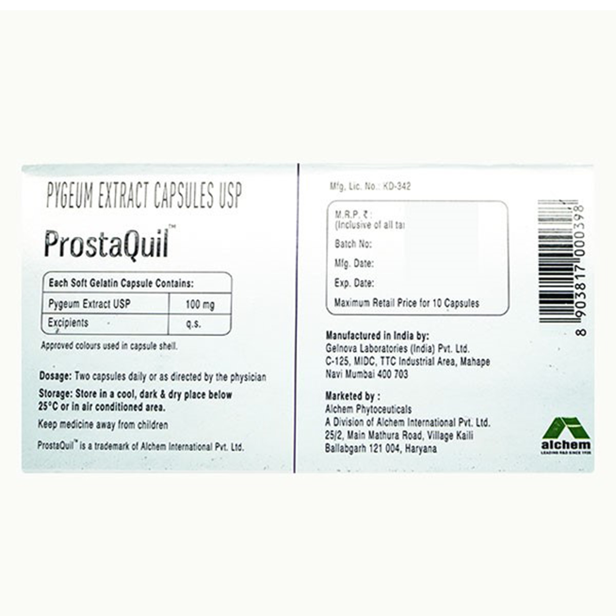 Prostaquil, 10 Tablets, Pack of 10 Prostaquil, 10 Tablets, Pack of 10