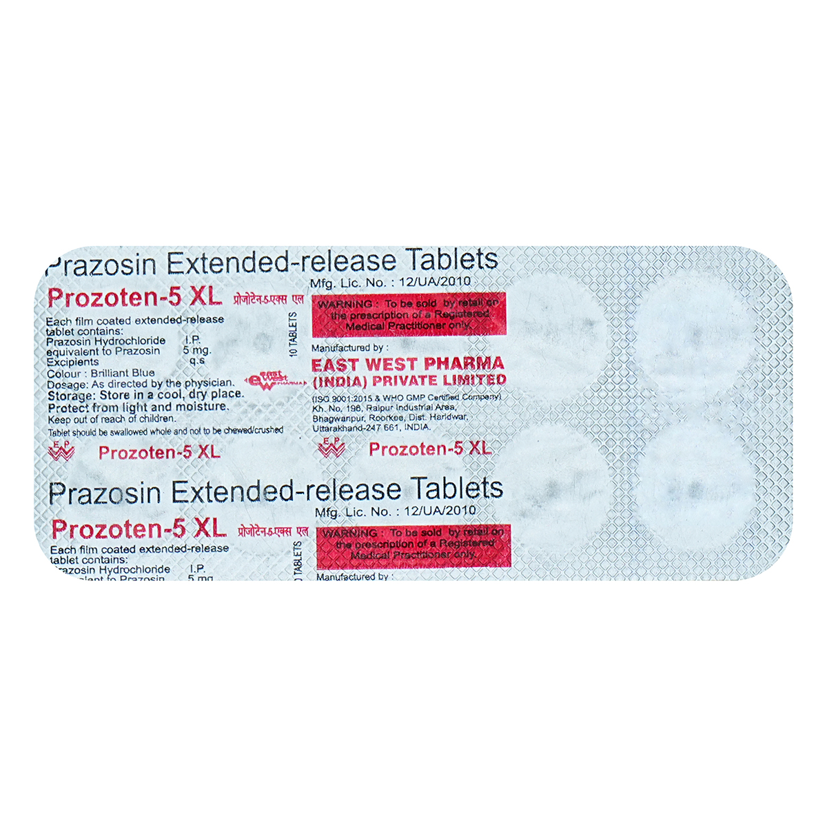 Prozoten 5 Mg Xl Tablet 10's, Pack of 10 TABLETS Prozoten 5 Mg Xl Tablet 10's, Pack of 10 TABLETS