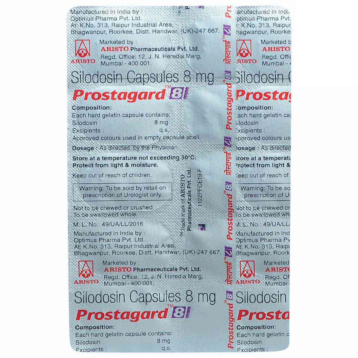 Prostagard 8 Capsule 10's, Pack of 10 CAPSULES Prostagard 8 Capsule 10's, Pack of 10 CAPSULES