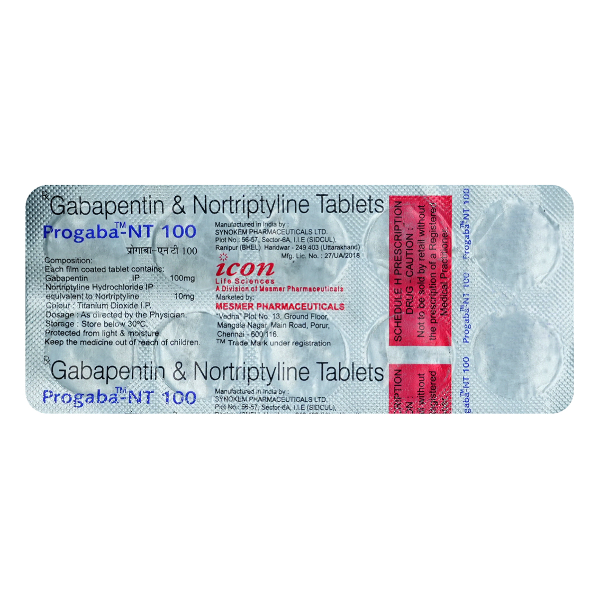 Progaba-NT 100 Tablet 10's, Pack of 10 TabletS Progaba-NT 100 Tablet 10's, Pack of 10 TabletS