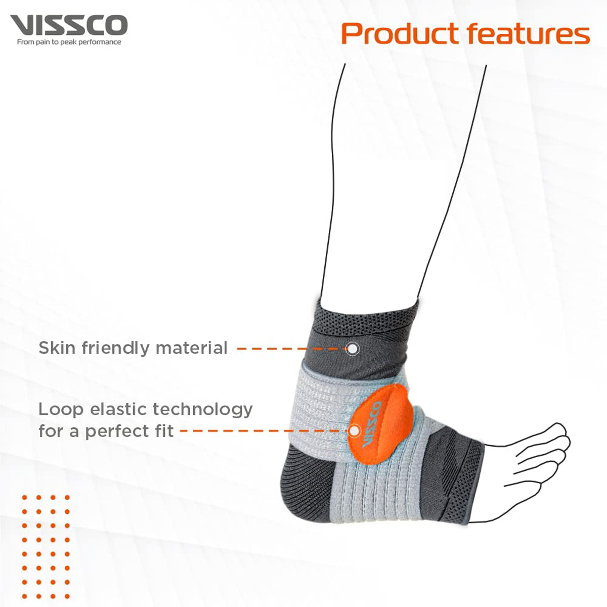 Vissco Pro Ankler XXL Grey 2708, 1 Pair, Pack of 1 Vissco Pro Ankler XXL Grey 2708, 1 Pair, Pack of 1