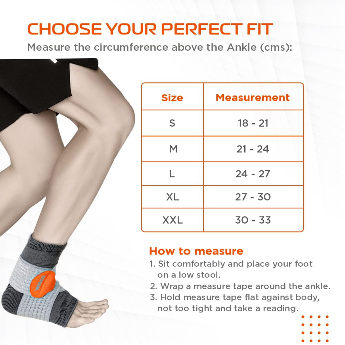 Vissco Pro Ankler XXL Grey 2708, 1 Pair, Pack of 1 Vissco Pro Ankler XXL Grey 2708, 1 Pair, Pack of 1