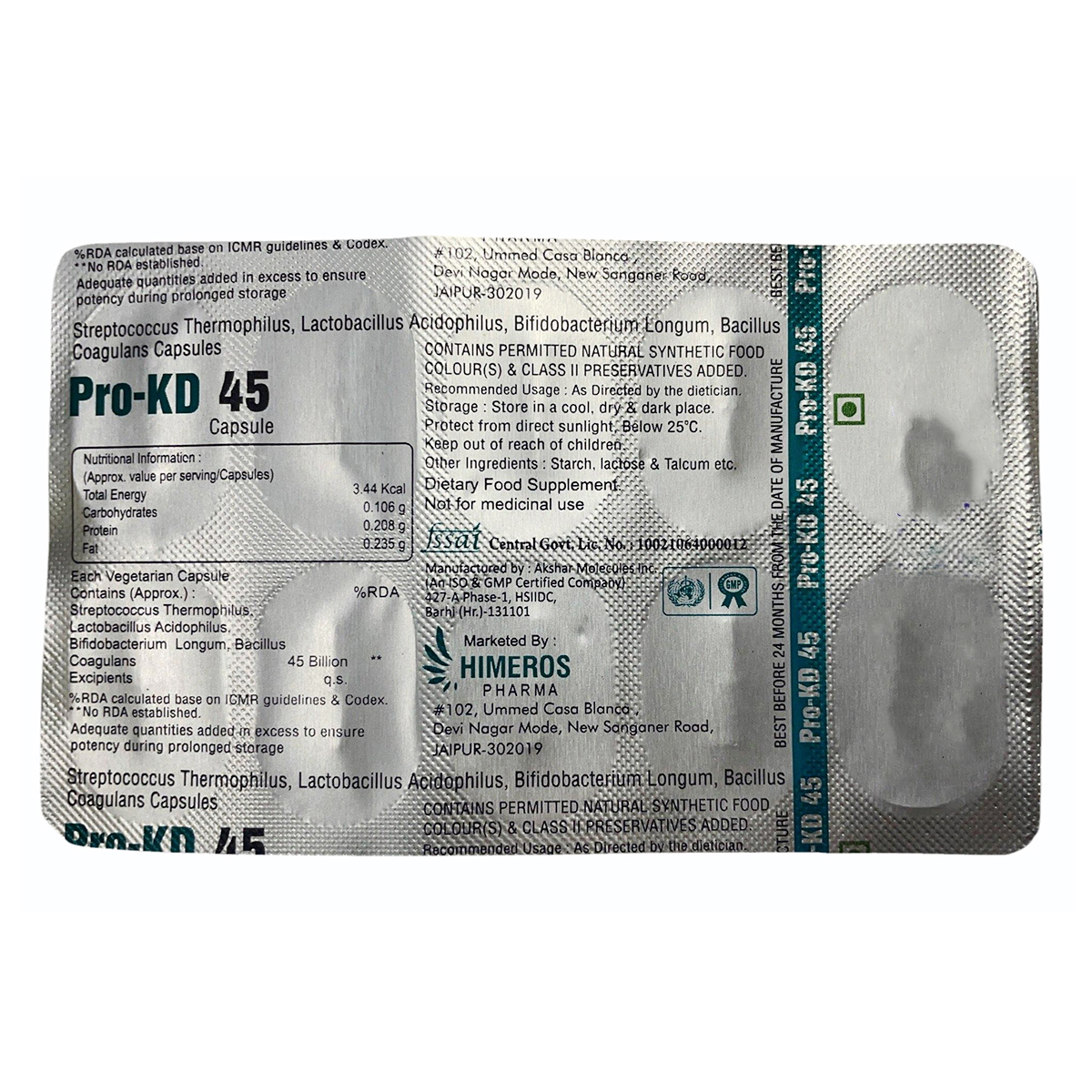 Pro-KD 45 Capsule 10's, Pack of 10 Pro-KD 45 Capsule 10's, Pack of 10