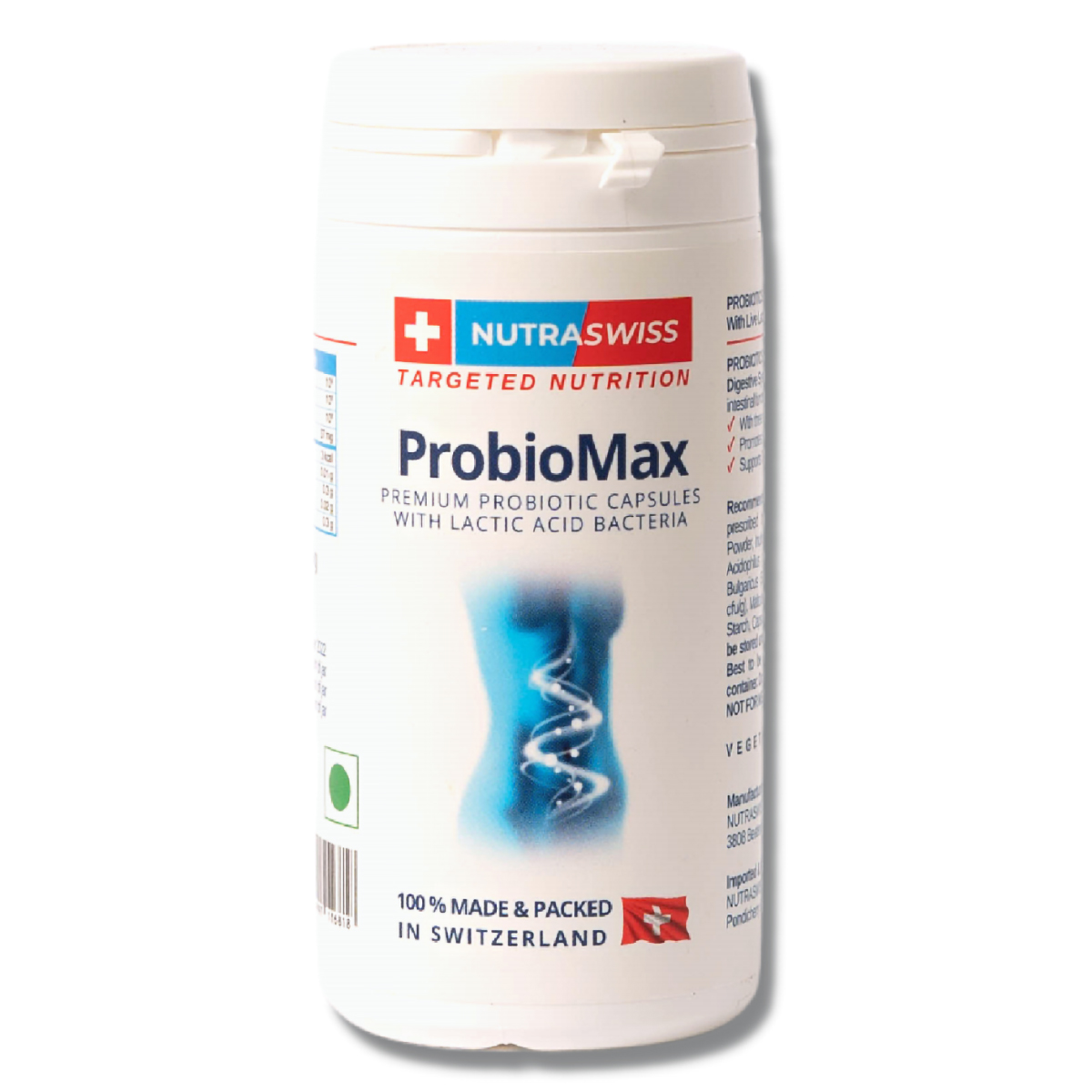 Nutraswiss ProbioMax Probiotic, 60 Capsules, Pack of 1 Nutraswiss ProbioMax Probiotic, 60 Capsules, Pack of 1