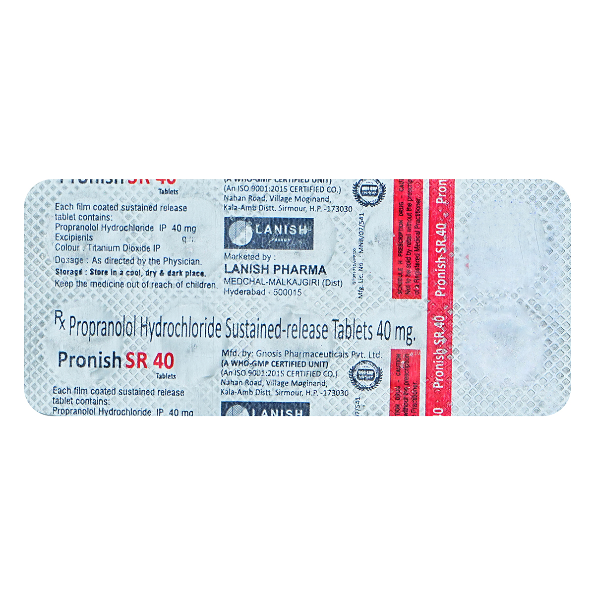Pronish SR 40 Tablet 10's, Pack of 10 TabletS Pronish SR 40 Tablet 10's, Pack of 10 TabletS