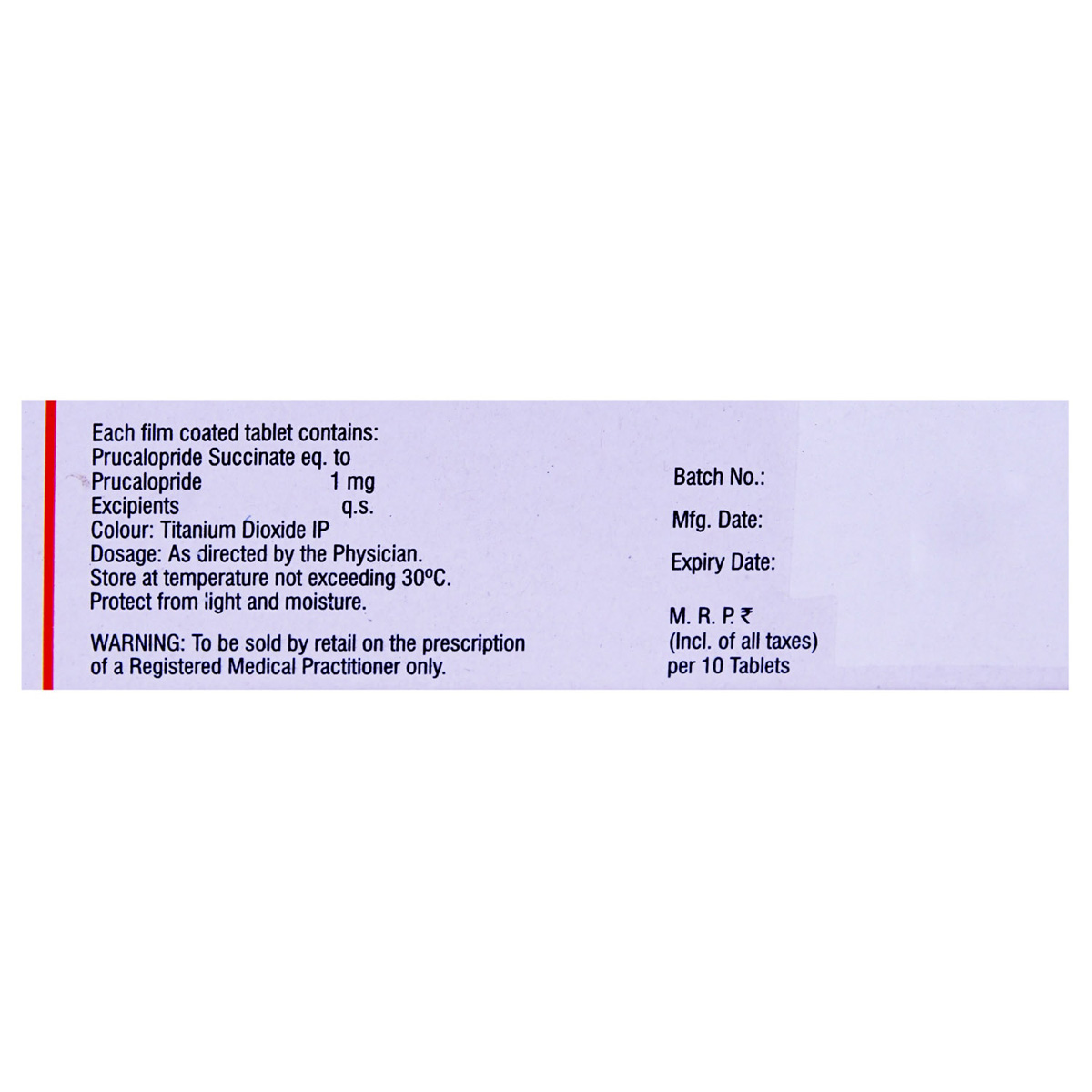 Pruease 1 mg Tablet 10's, Pack of 10 TABLETS Pruease 1 mg Tablet 10's, Pack of 10 TABLETS