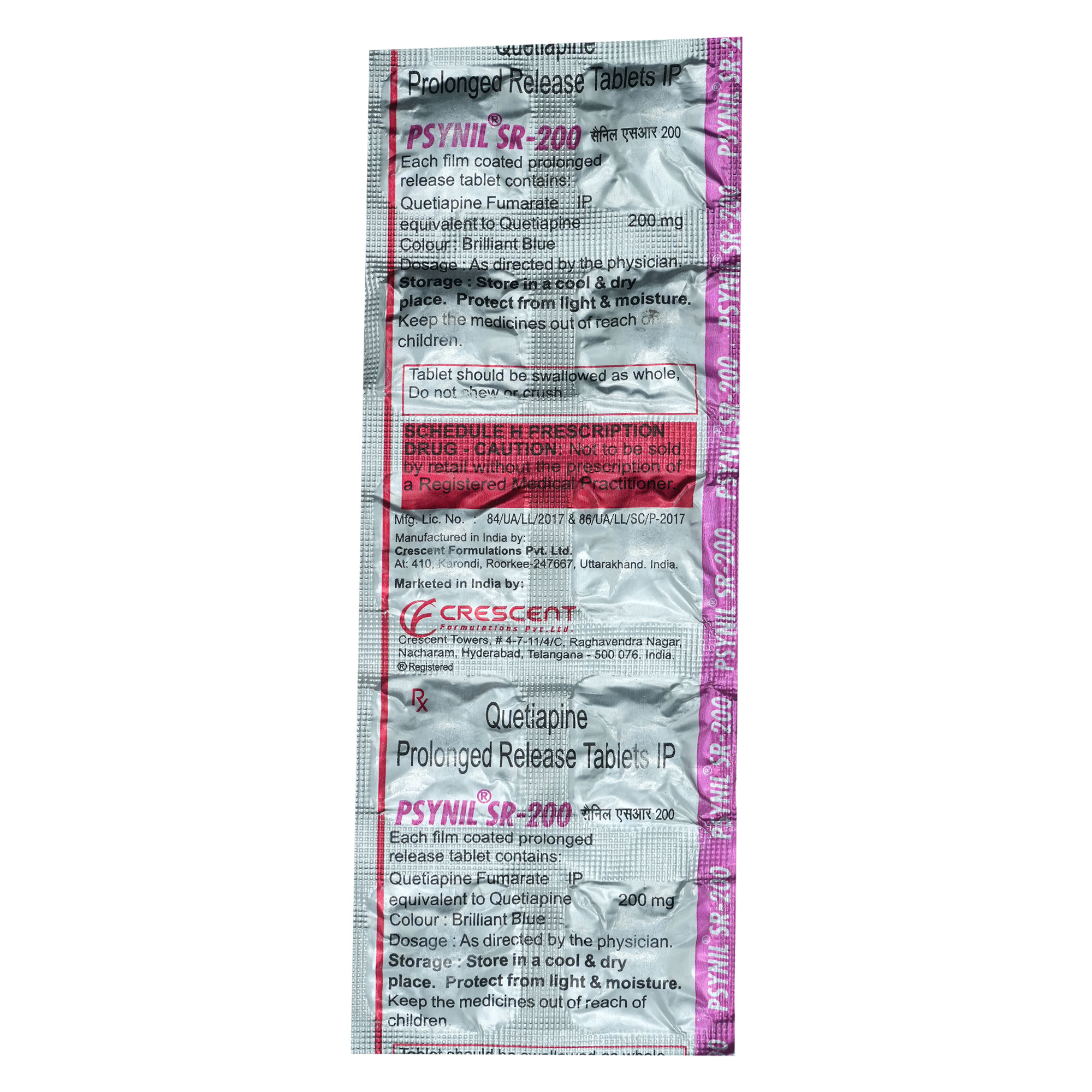 Psynil SR-200 Tablet 10's, Pack of 10 TabletS Psynil SR-200 Tablet 10's, Pack of 10 TabletS