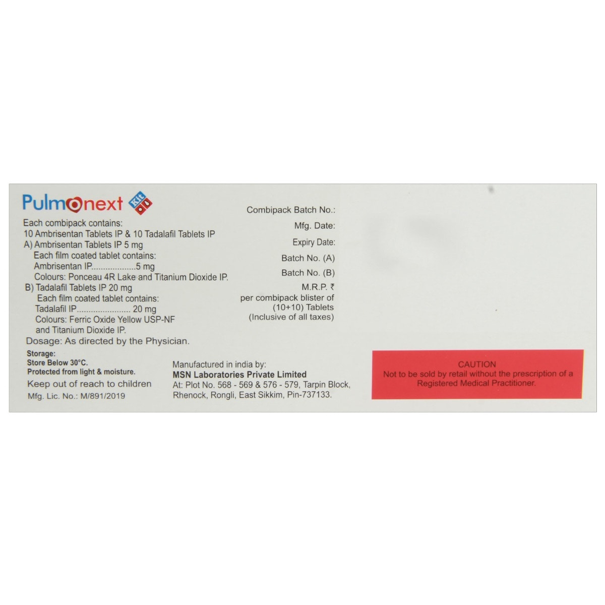 Pulmonext Kit, Pack of 1 TABLET Pulmonext Kit, Pack of 1 TABLET
