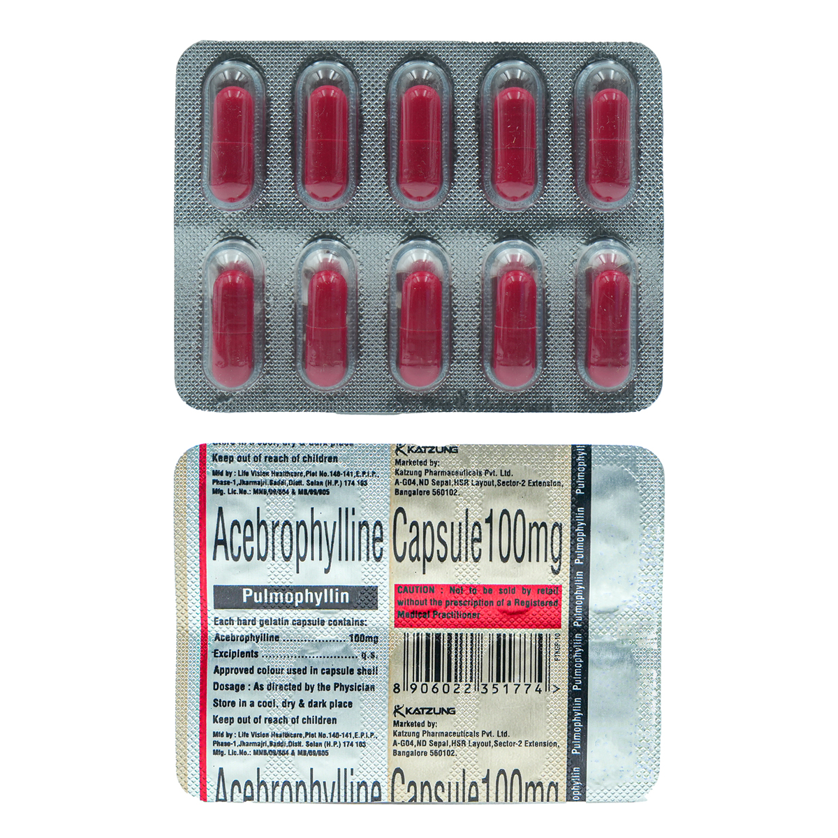 Pulmophyllin 100 mg Capsule 10's, Pack of 10 CapsuleS Pulmophyllin 100 mg Capsule 10's, Pack of 10 CapsuleS