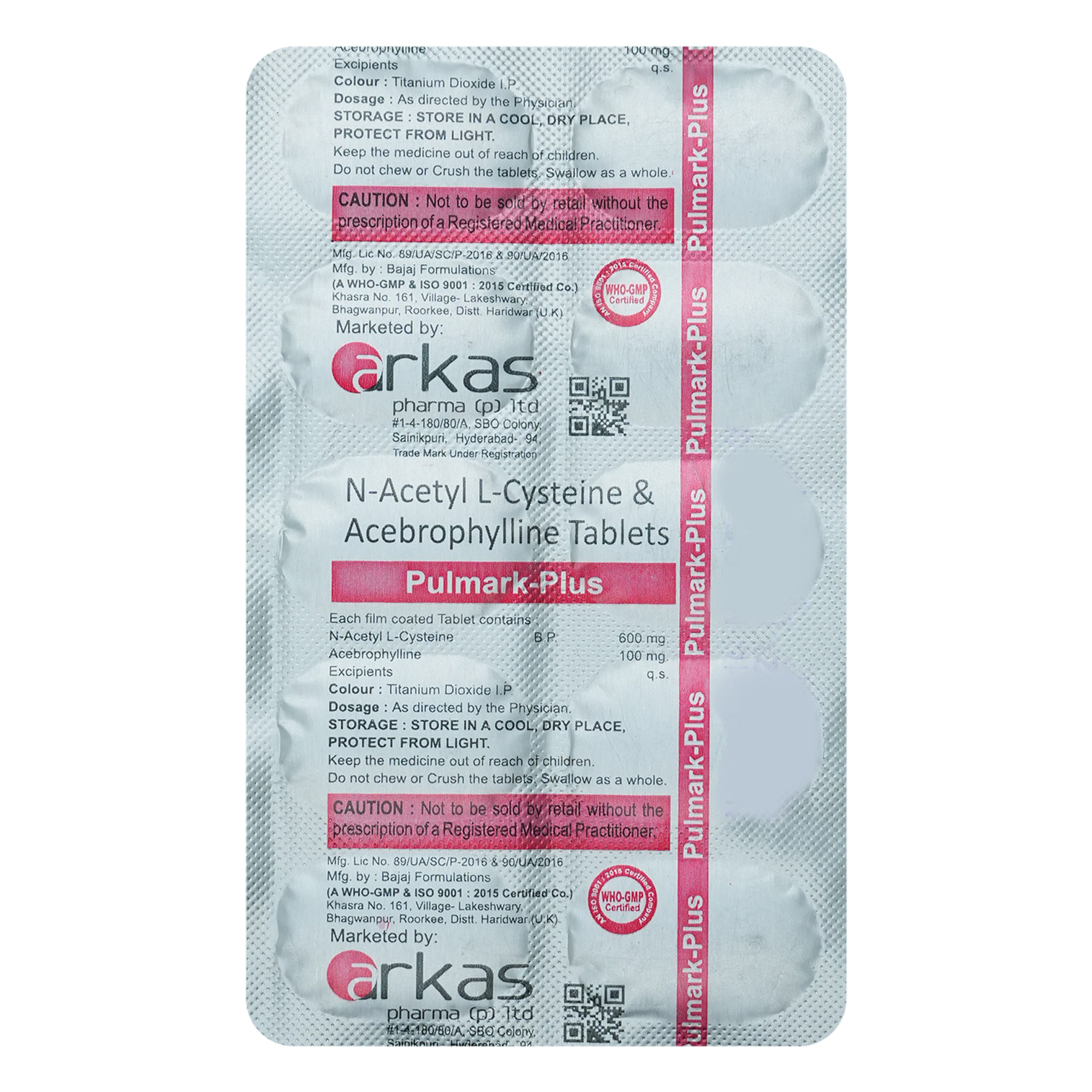 Pulmark-Plus Tablet 10's, Pack of 10 TABLETS Pulmark-Plus Tablet 10's, Pack of 10 TABLETS