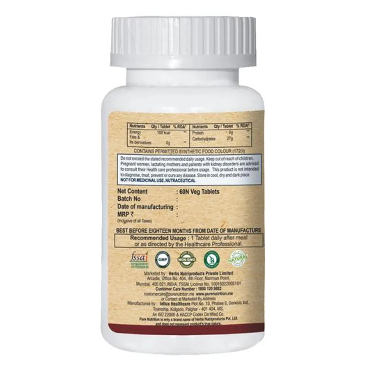 Pure Nutrition Multivitamin for Women, 60 Tablets, Pack of 1 Pure Nutrition Multivitamin for Women, 60 Tablets, Pack of 1