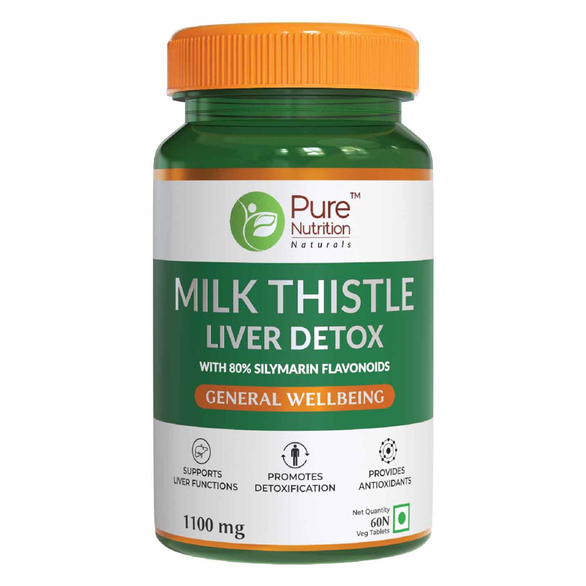 Pure Nutrition Milk Thistle Liver Detox, 60 Tablets, Pack of 1