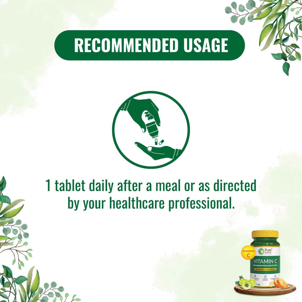 Pure Nutrition Vitamin C, 60 Tablets, Pack of 1 Pure Nutrition Vitamin C, 60 Tablets, Pack of 1