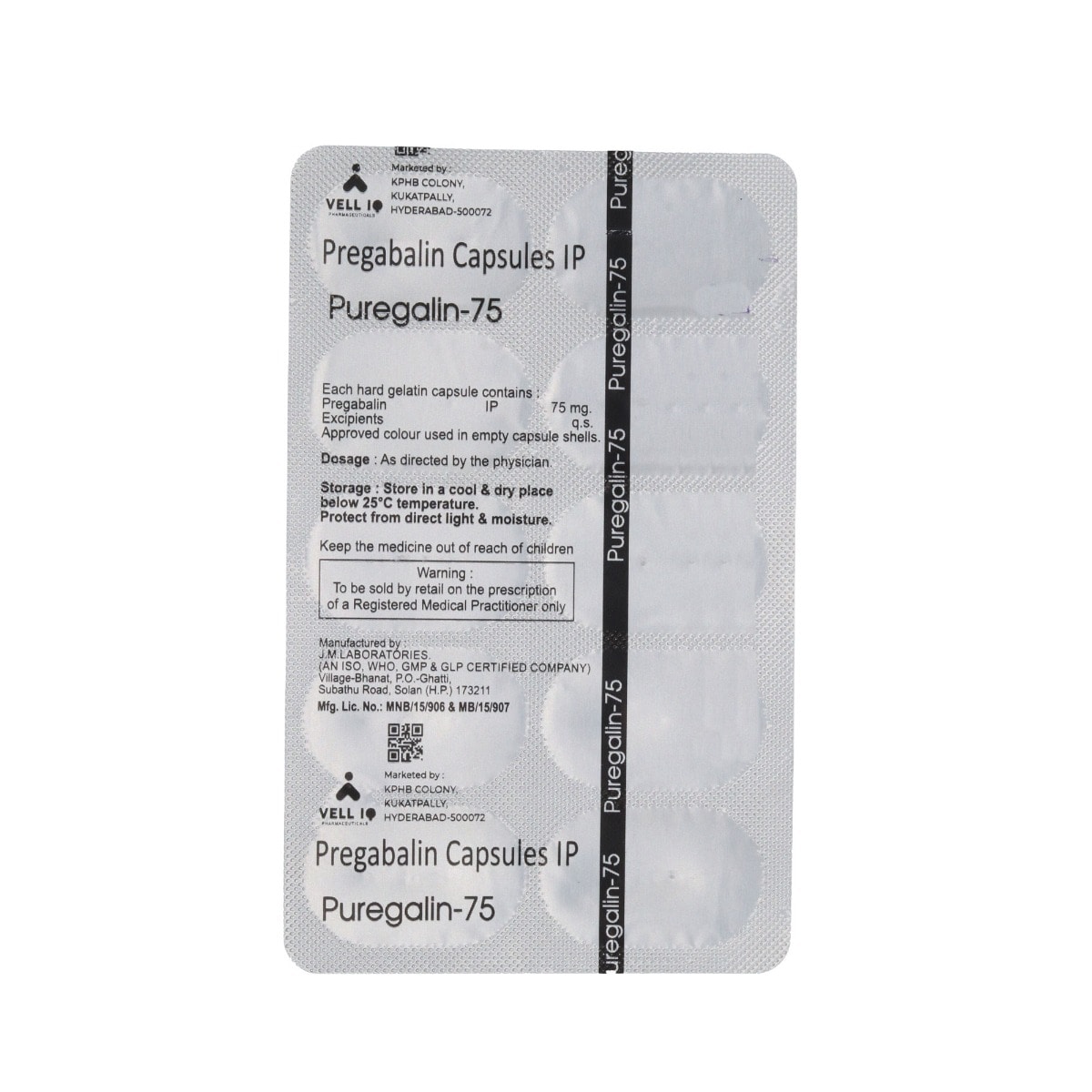 Puregalin-75 Capsule 10's Puregalin-75 Capsule 10's