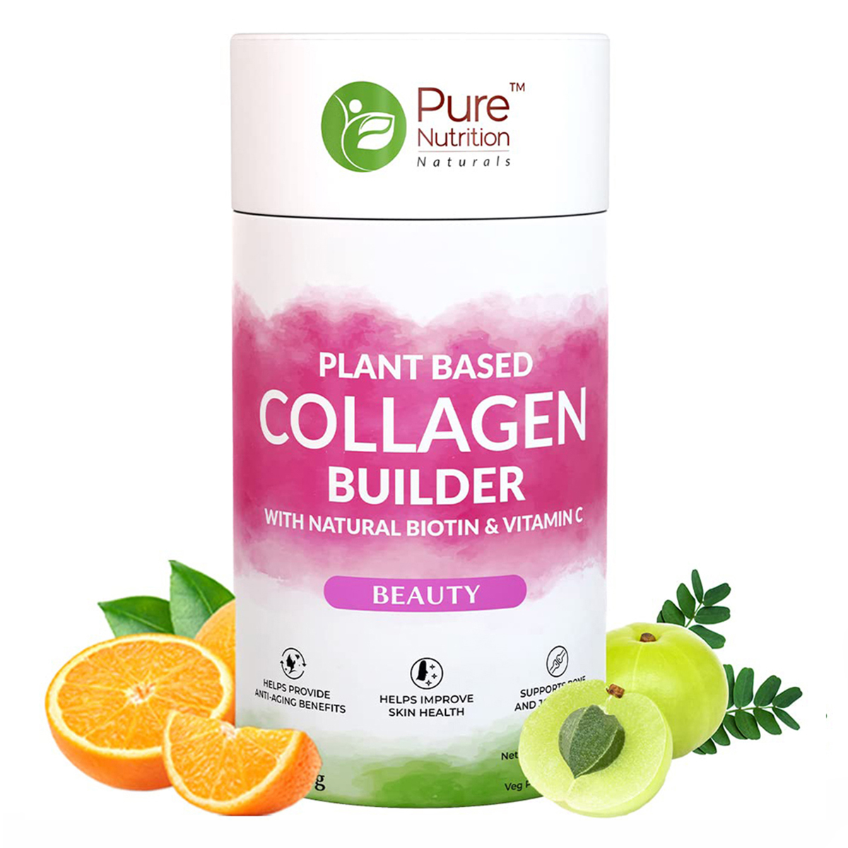 Pure Nutrition Plant Based Collagen Builder Powder, 250 gm, Pack of 1 Pure Nutrition Plant Based Collagen Builder Powder, 250 gm, Pack of 1