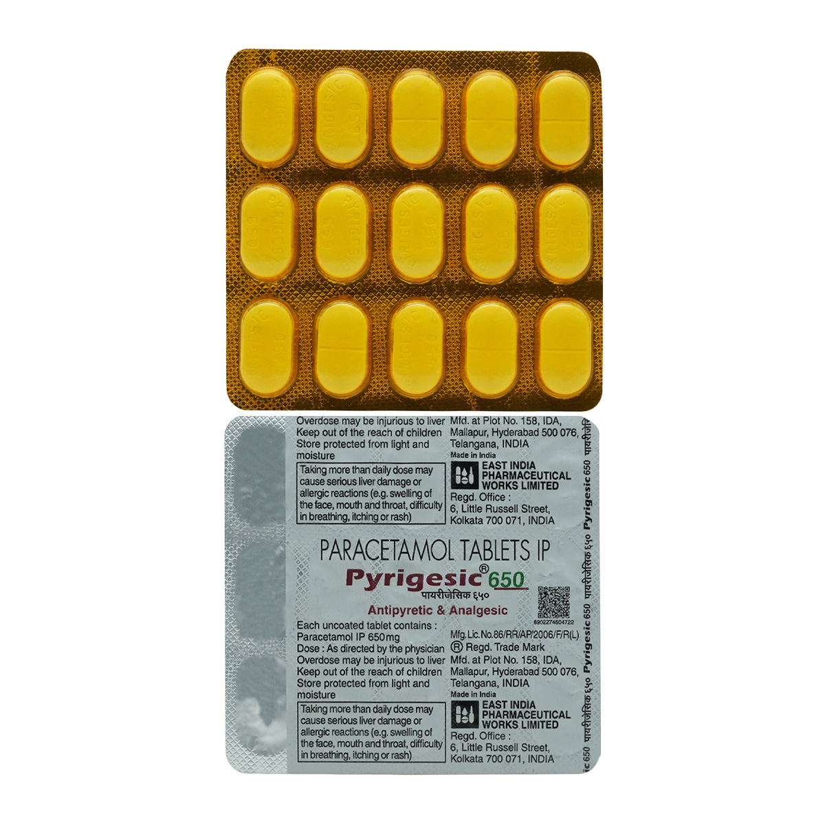 Pyrigesic 650 Tablet 15's Price, Uses, Side Effects, Composition