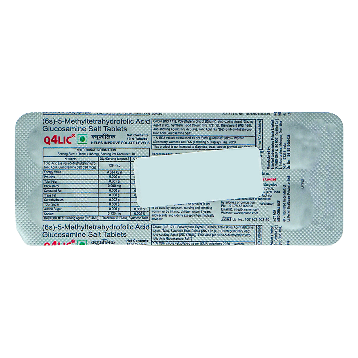 Q4LIC Tablet 10's, Pack of 10 TABLETS Q4LIC Tablet 10's, Pack of 10 TABLETS