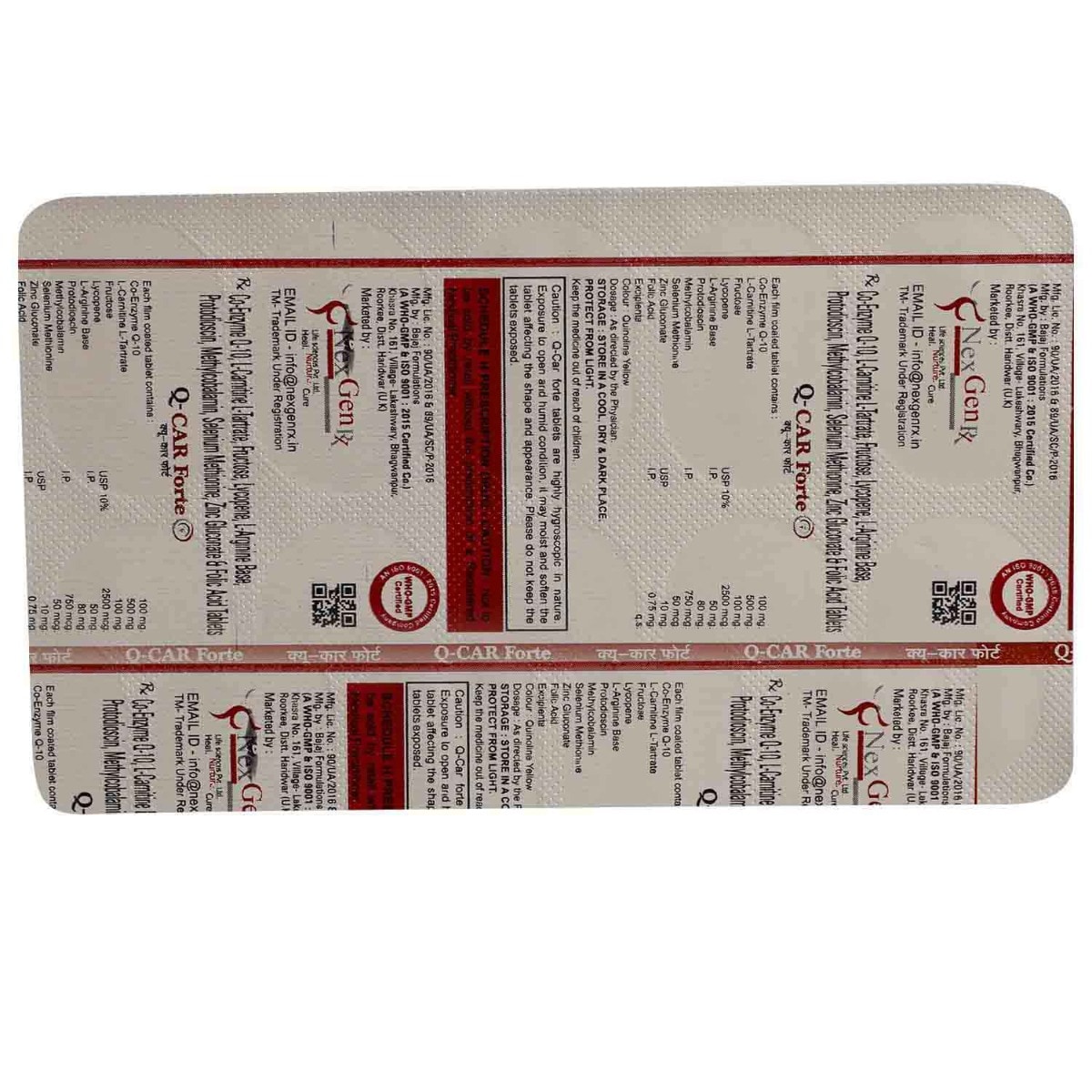 Q-Car Forte Tablet 10's, Pack of 10 TABLETS Q-Car Forte Tablet 10's, Pack of 10 TABLETS