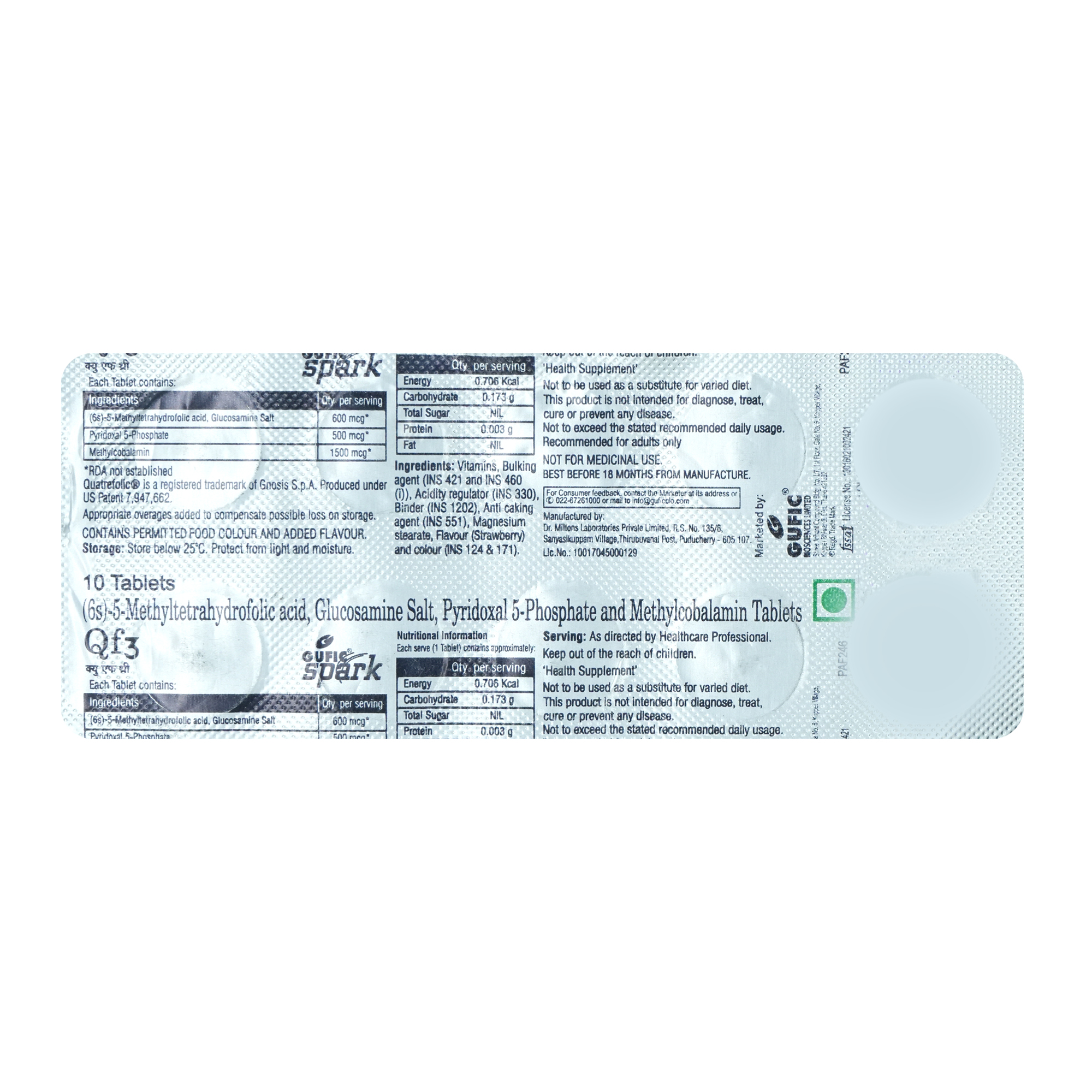 QF3 Tablet 10's, Pack of 10 QF3 Tablet 10's, Pack of 10