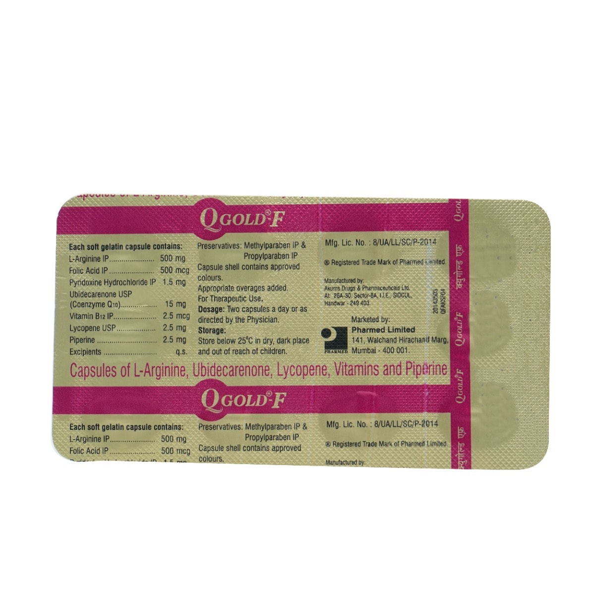 Q Gold F Capsule 10's, Pack of 10 Q Gold F Capsule 10's, Pack of 10