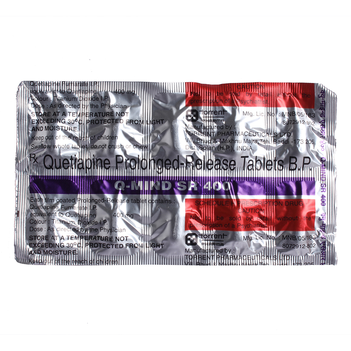 Q MIND SR 400MG TABLET, Pack of 10 TABLETS Q MIND SR 400MG TABLET, Pack of 10 TABLETS
