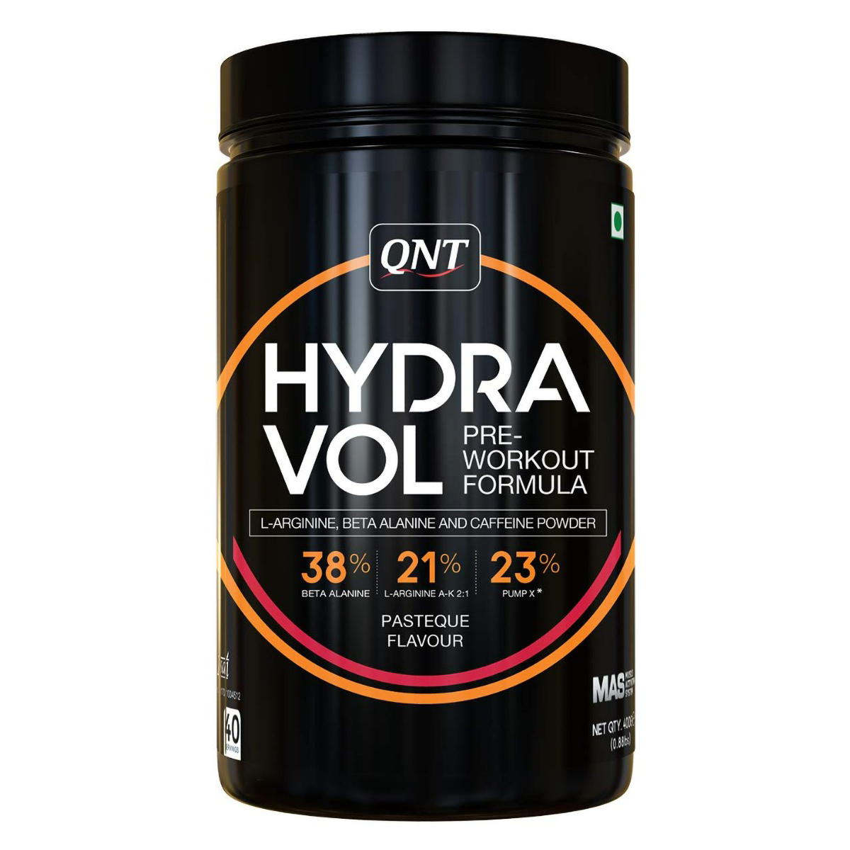 QNT Hydra Vol Pre-Workout Pasteque Flavour Powder, 400 gm, Pack of 1 QNT Hydra Vol Pre-Workout Pasteque Flavour Powder, 400 gm, Pack of 1