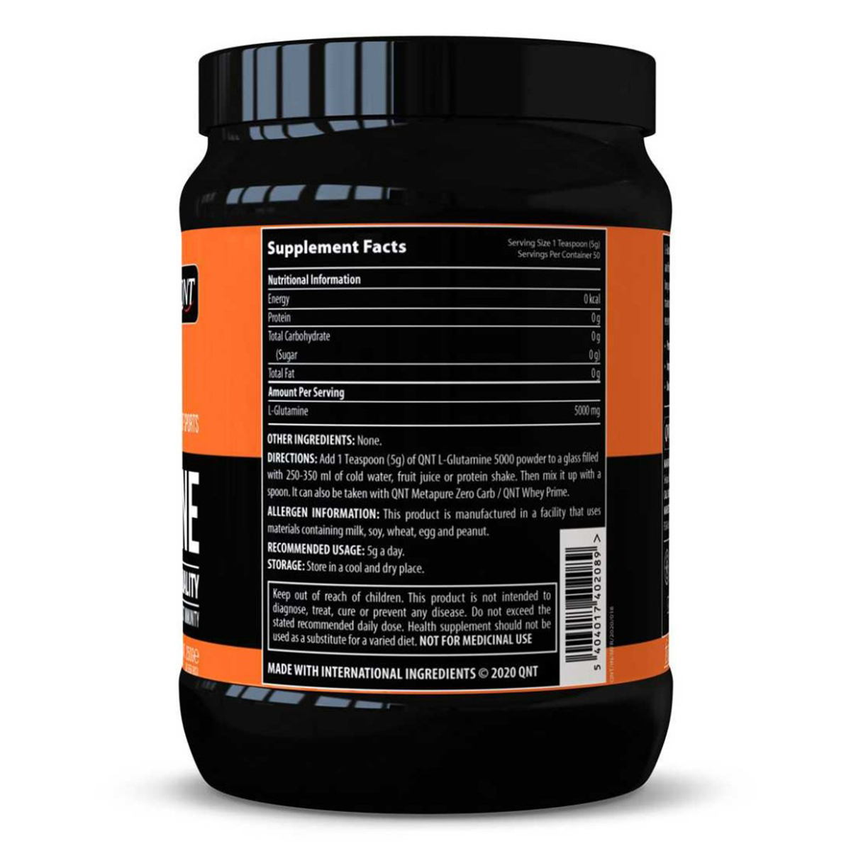 QNT L-Glutamine 5000 mg Powder, 250 gm, Pack of 1 QNT L-Glutamine 5000 mg Powder, 250 gm, Pack of 1