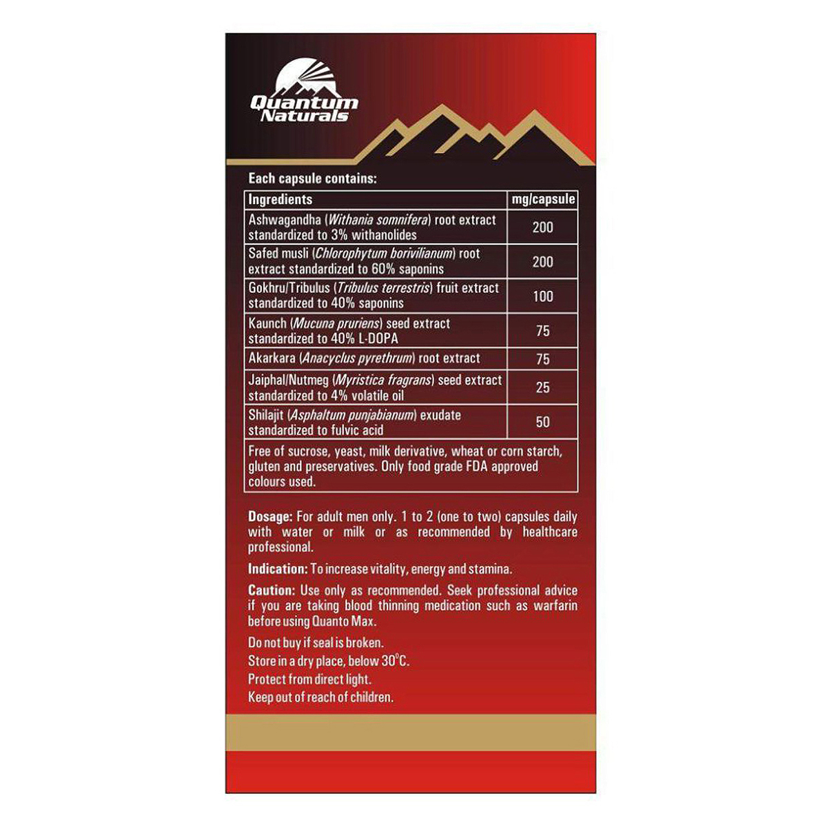 Quanto Max, 30 Capsules, Pack of 1 Quanto Max, 30 Capsules, Pack of 1