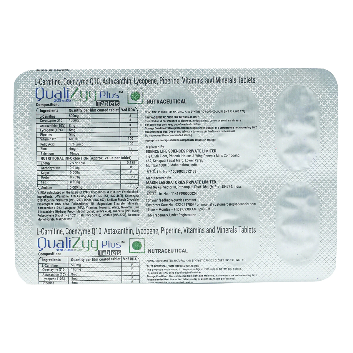 Qualizyg Plus Tablet 10's Qualizyg Plus Tablet 10's